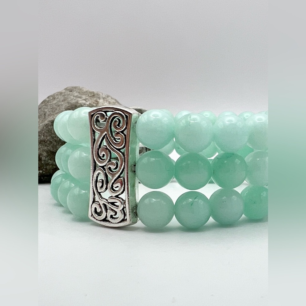 BLUE AMAZONITE 3 STRING BRACELET